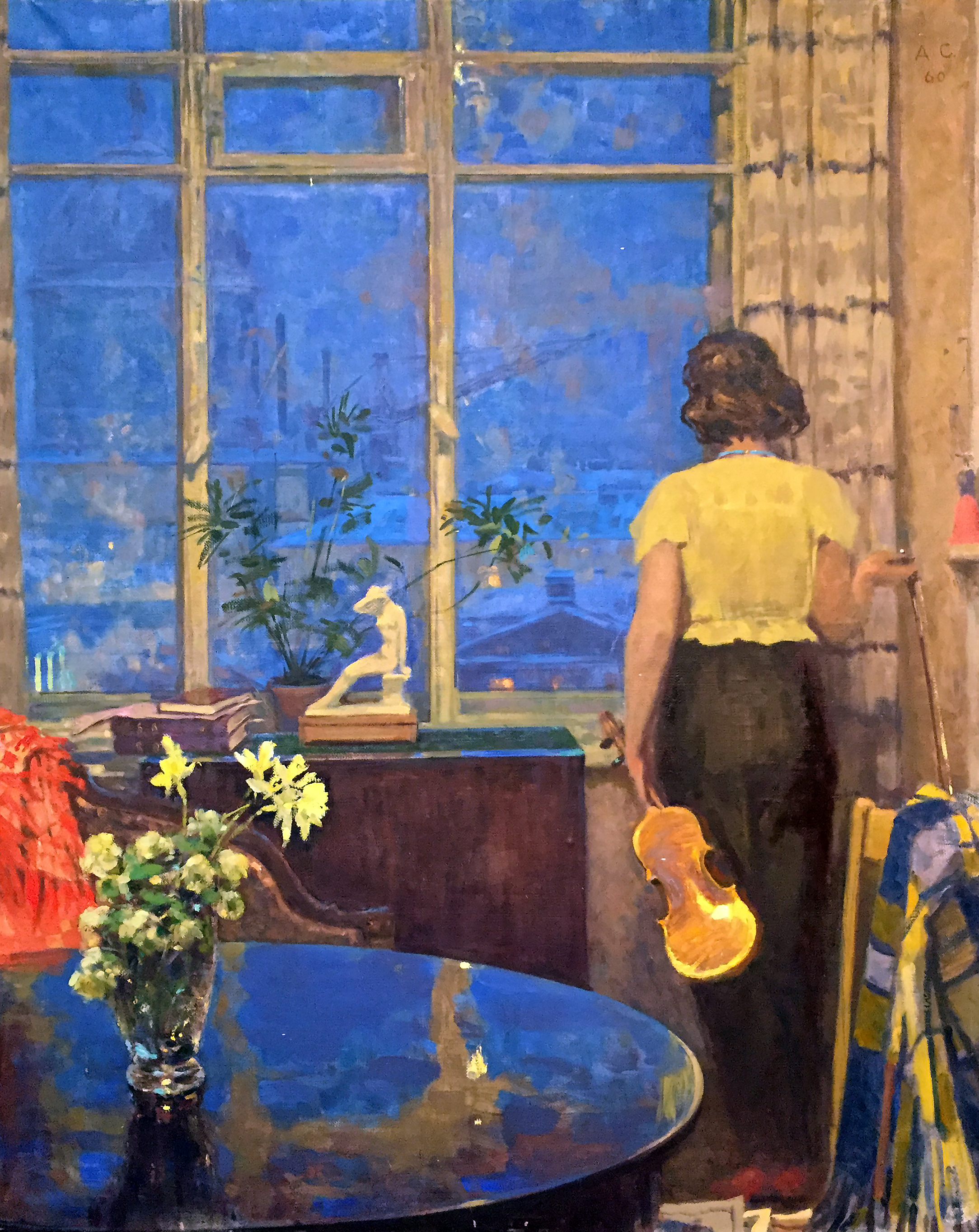 Aleksandr Samokhvalov - Crepuscolo blu - olio su tela (1969).